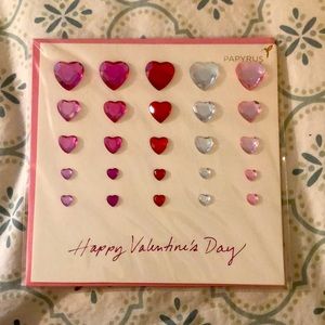 Gemstone hearts papyrus valentines day card